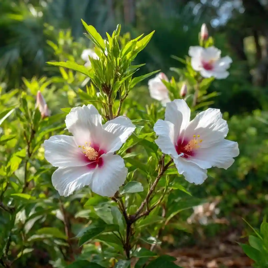 Dwarf White Hibiscus