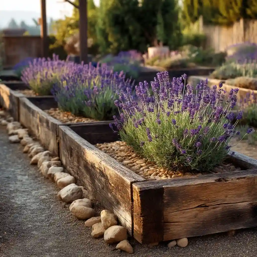 Raised Lavender Garden Beds
