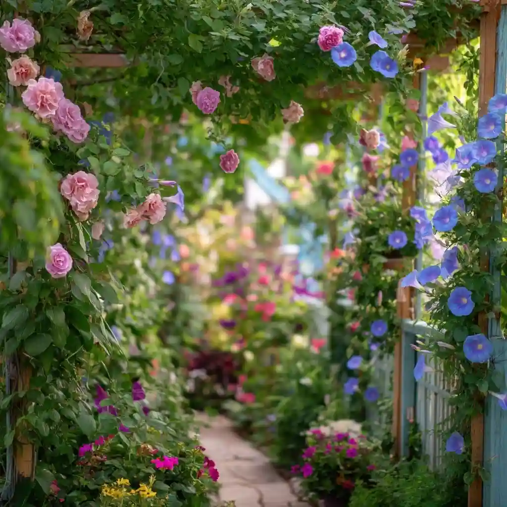 Vertical Trellis & Climbing Flowers