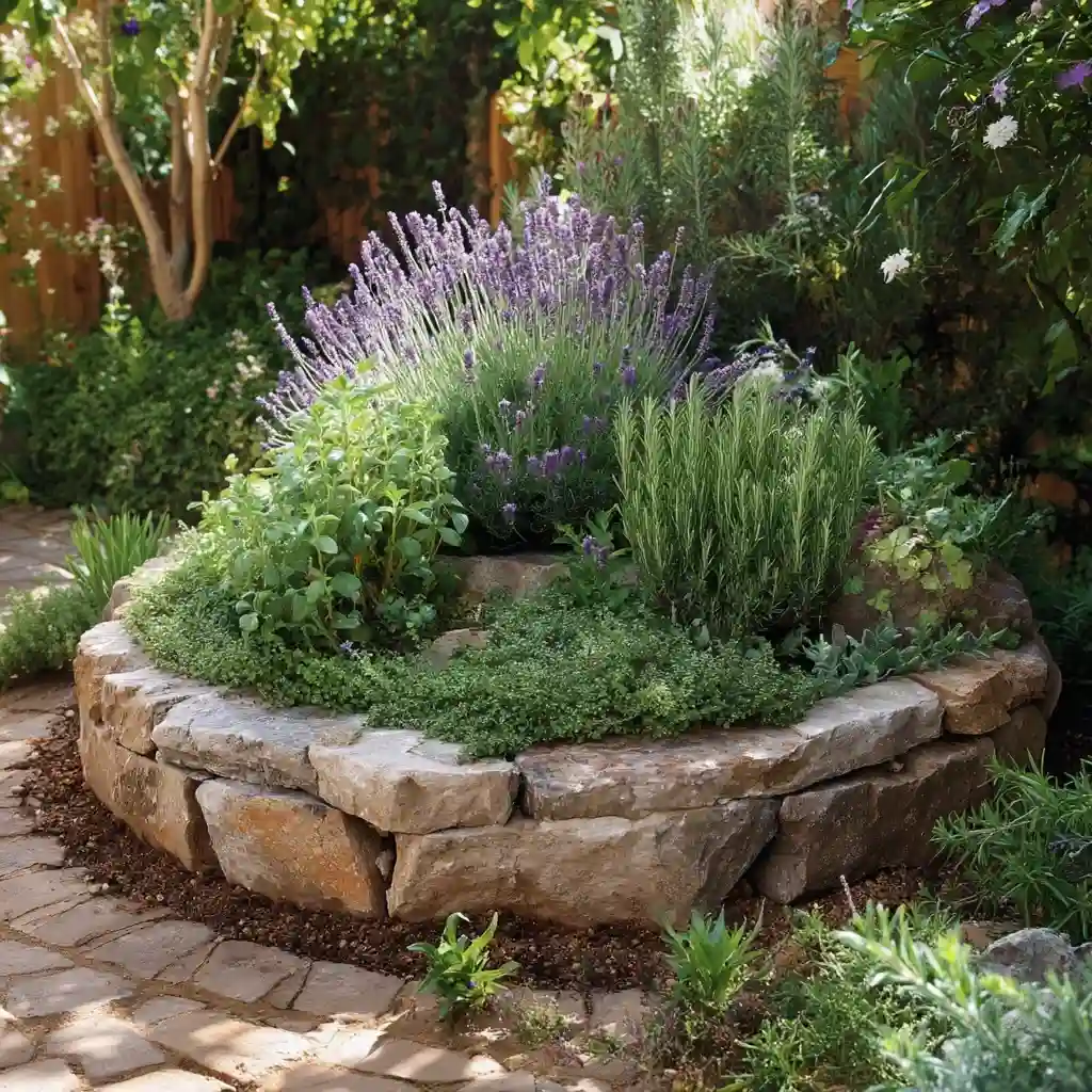 Lavender and Herb Spiral Garden
