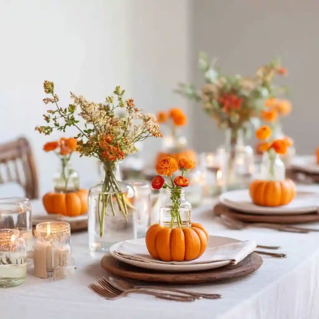 Mini Pumpkin Bud Vases (Place-Setting Favors)