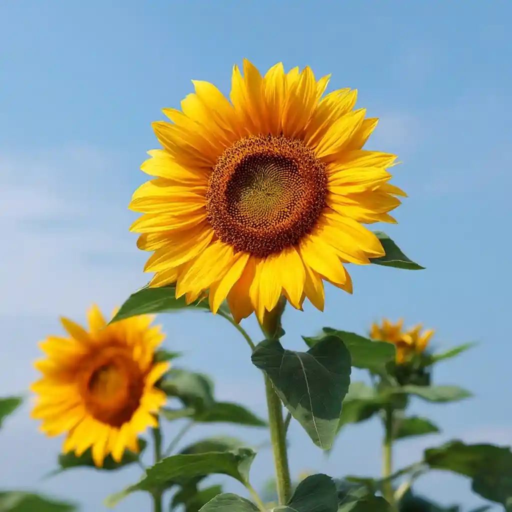 Young Sunflowers Track the Sun; Mature Blooms Face East