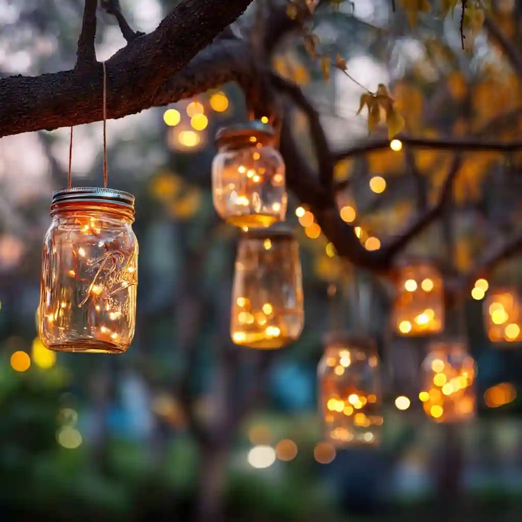 Hanging Mason Jar Lanterns