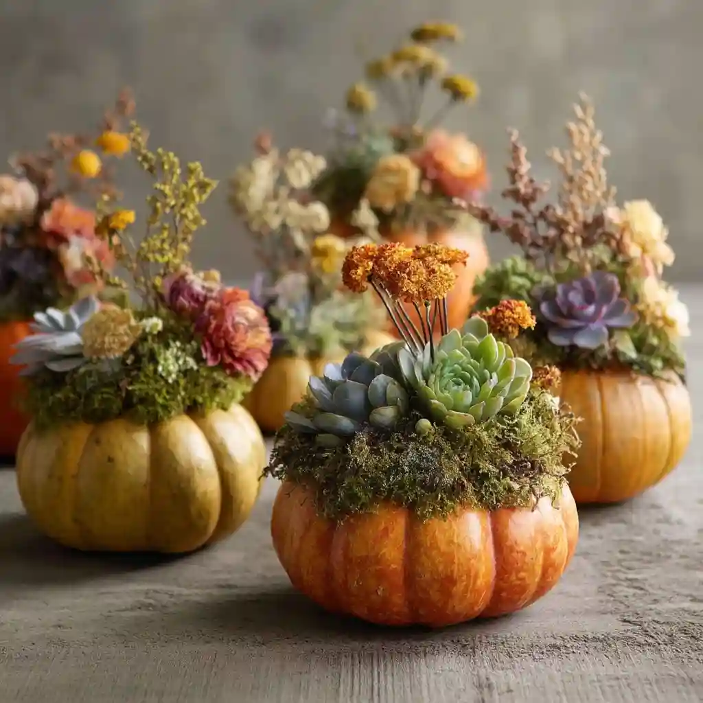 Succulent-Topped Pumpkins