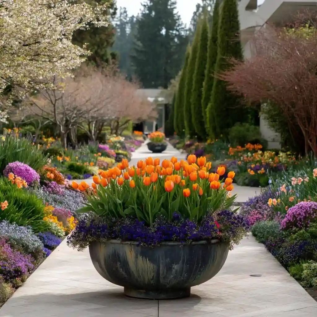 A Colorful Garden in Bloom