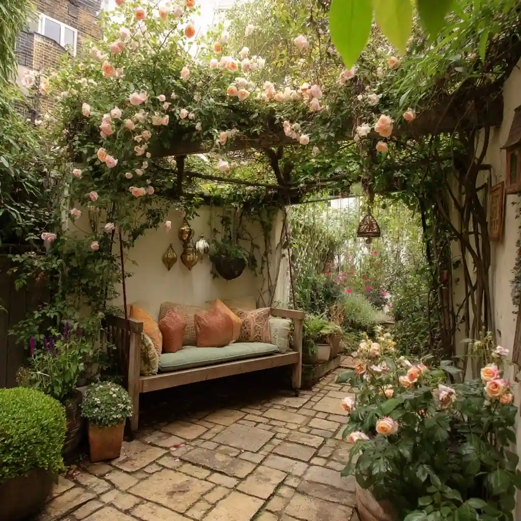  Secret Fairy-Tale Courtyard with Climbing Roses and a Hidden Reading Nook