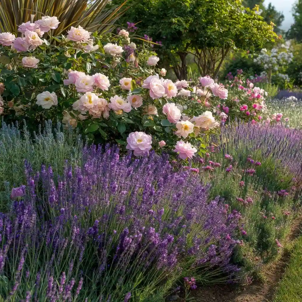 Lavender and Rose Companion Planting