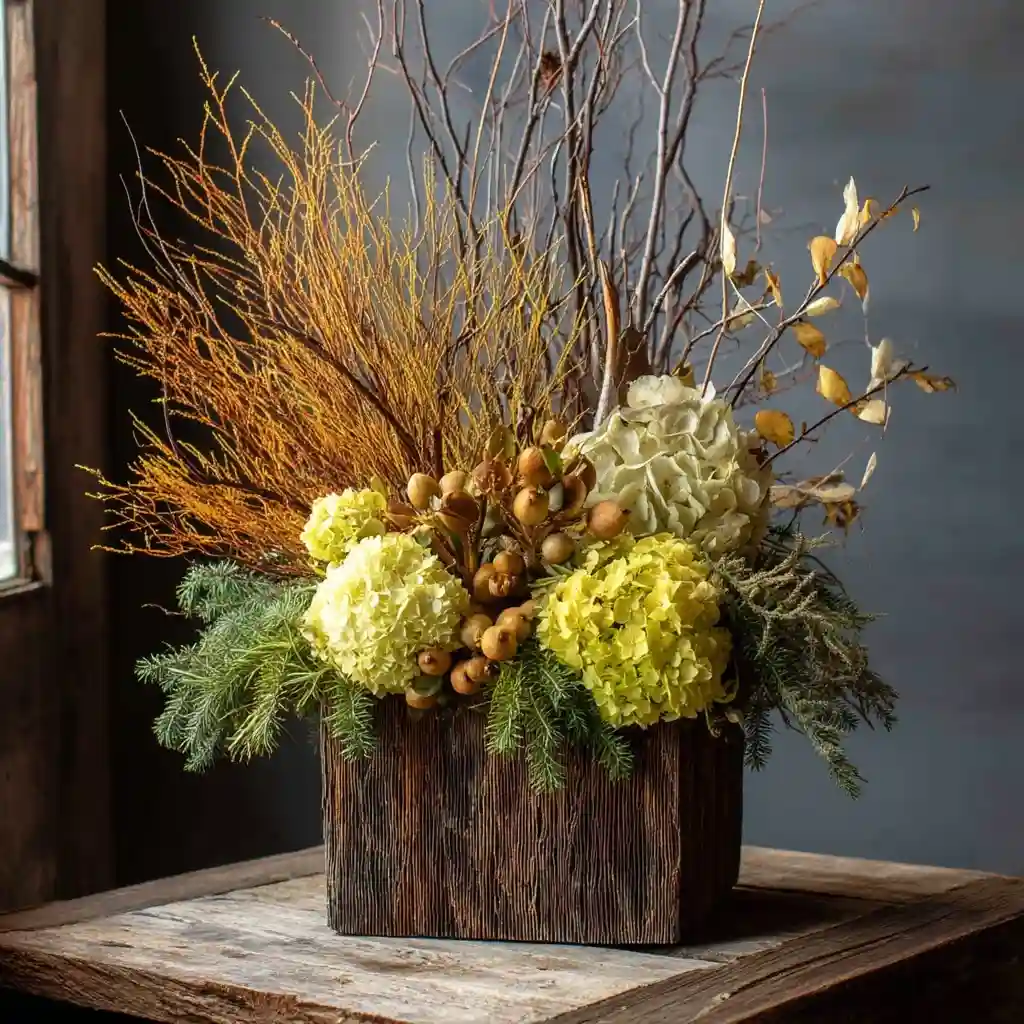 Mix Dried and Fresh Plant Material