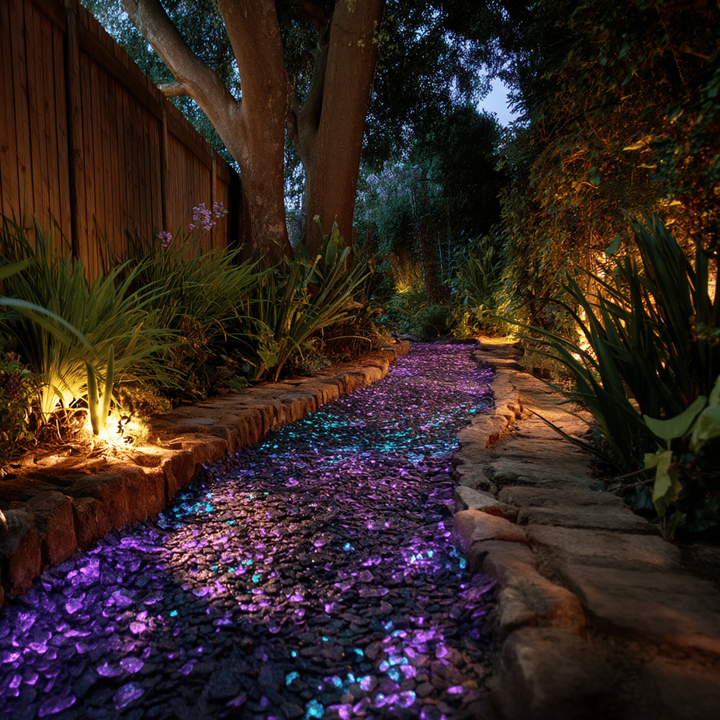 Glow-in-the-Dark Pebble Paths