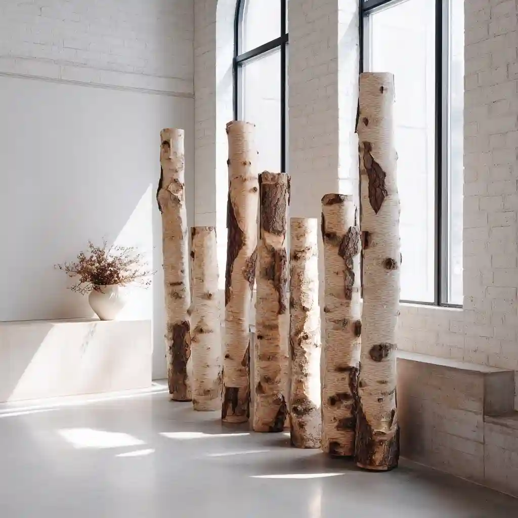 Fill Empty Corners with Upright Birch Logs