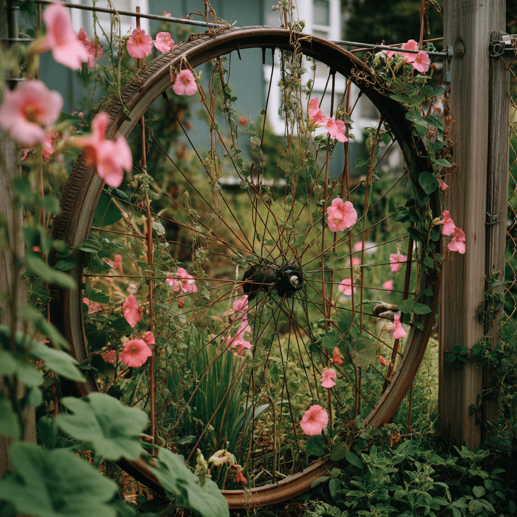 Bicycle Wheel Trellis