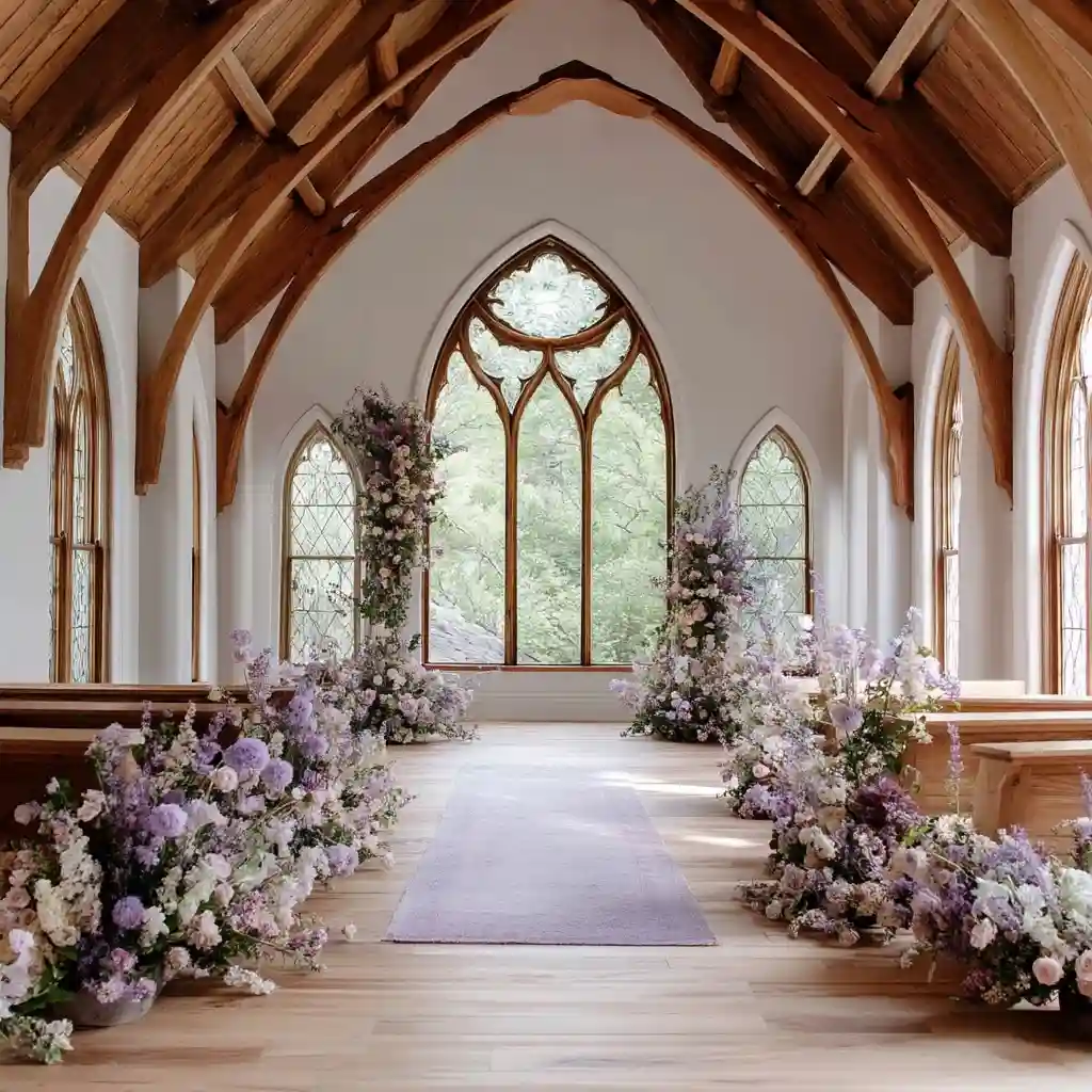 Whispers of Lavender in a Dreamy Chapel Setting