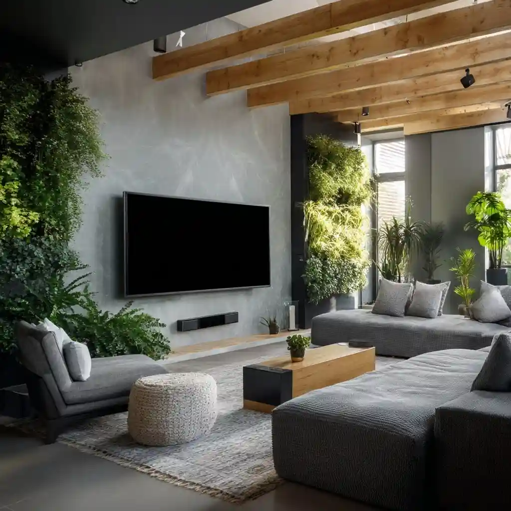 15. Green TV Wall