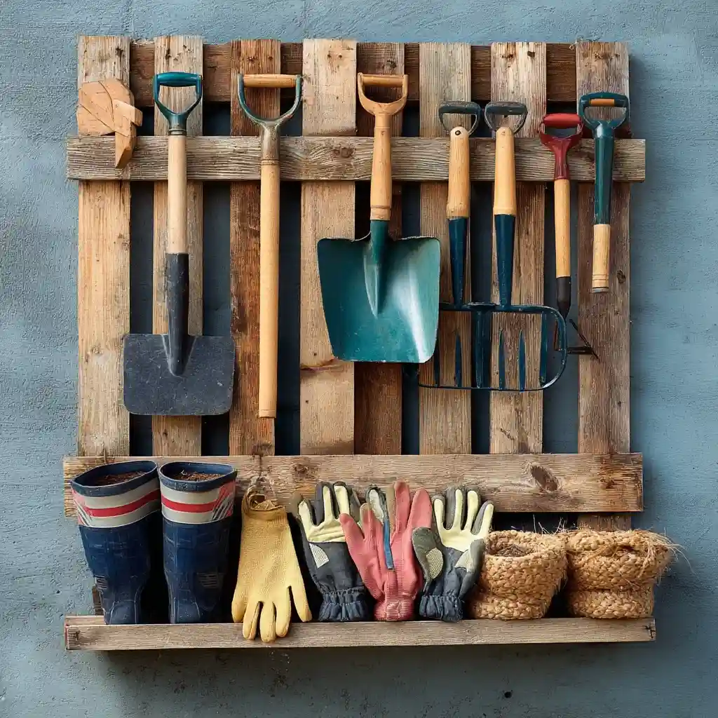 16. Cheap and Easy DIY Garden Tool Organizer