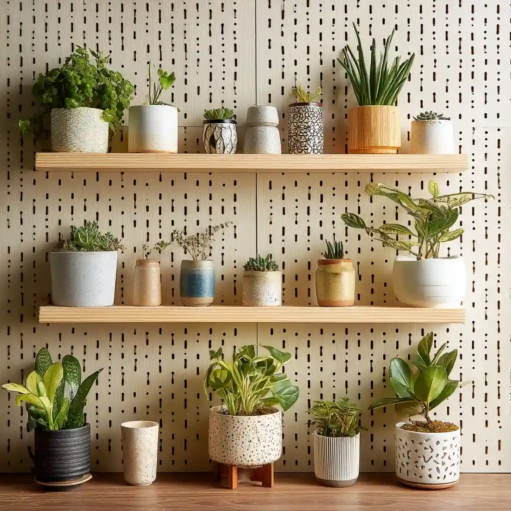 Pegboard Plant Wall