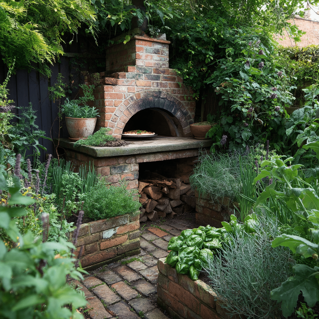 DIY Backyard Pizza Oven & Herb Beds