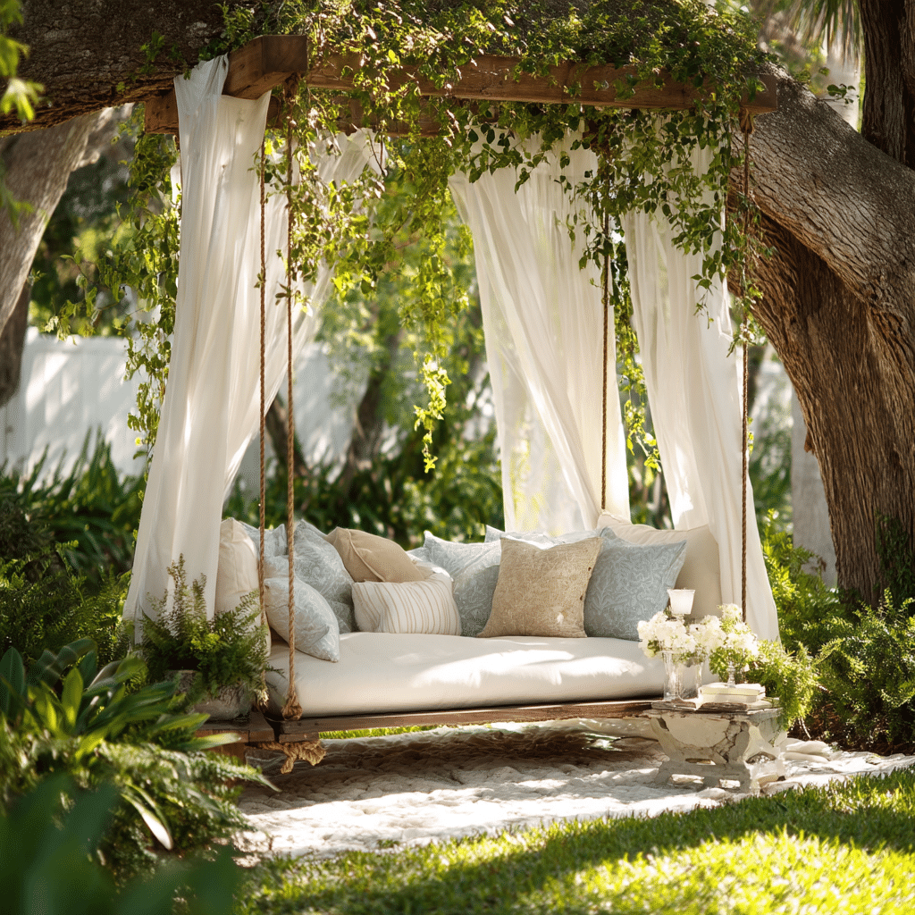 Daybed Swing with Curtains