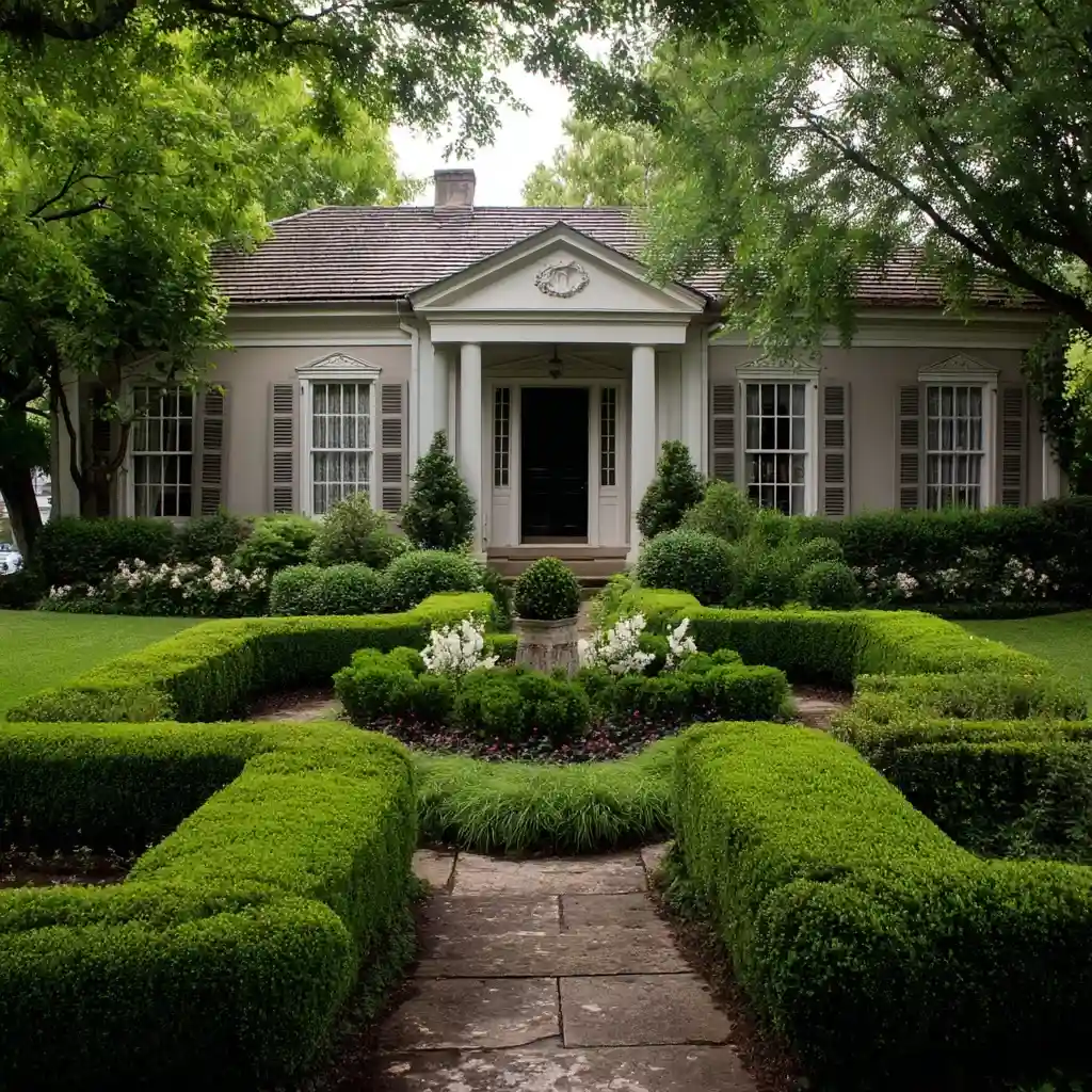 Classic Boxwood Flower Bed Border