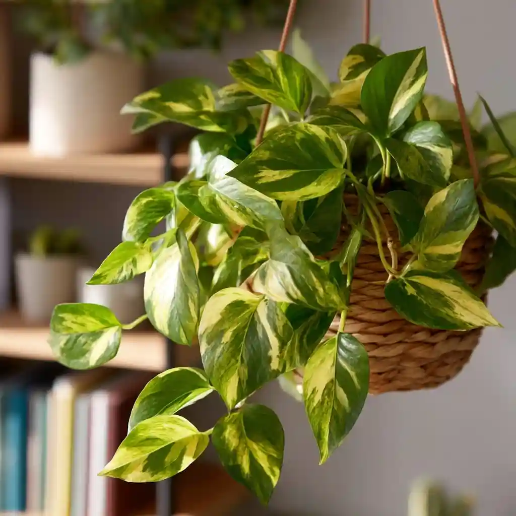 4. Pothos (Epipremnum aureum)