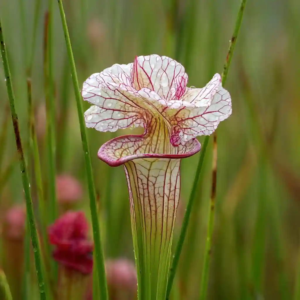 White Trumpet Pitcher Plant