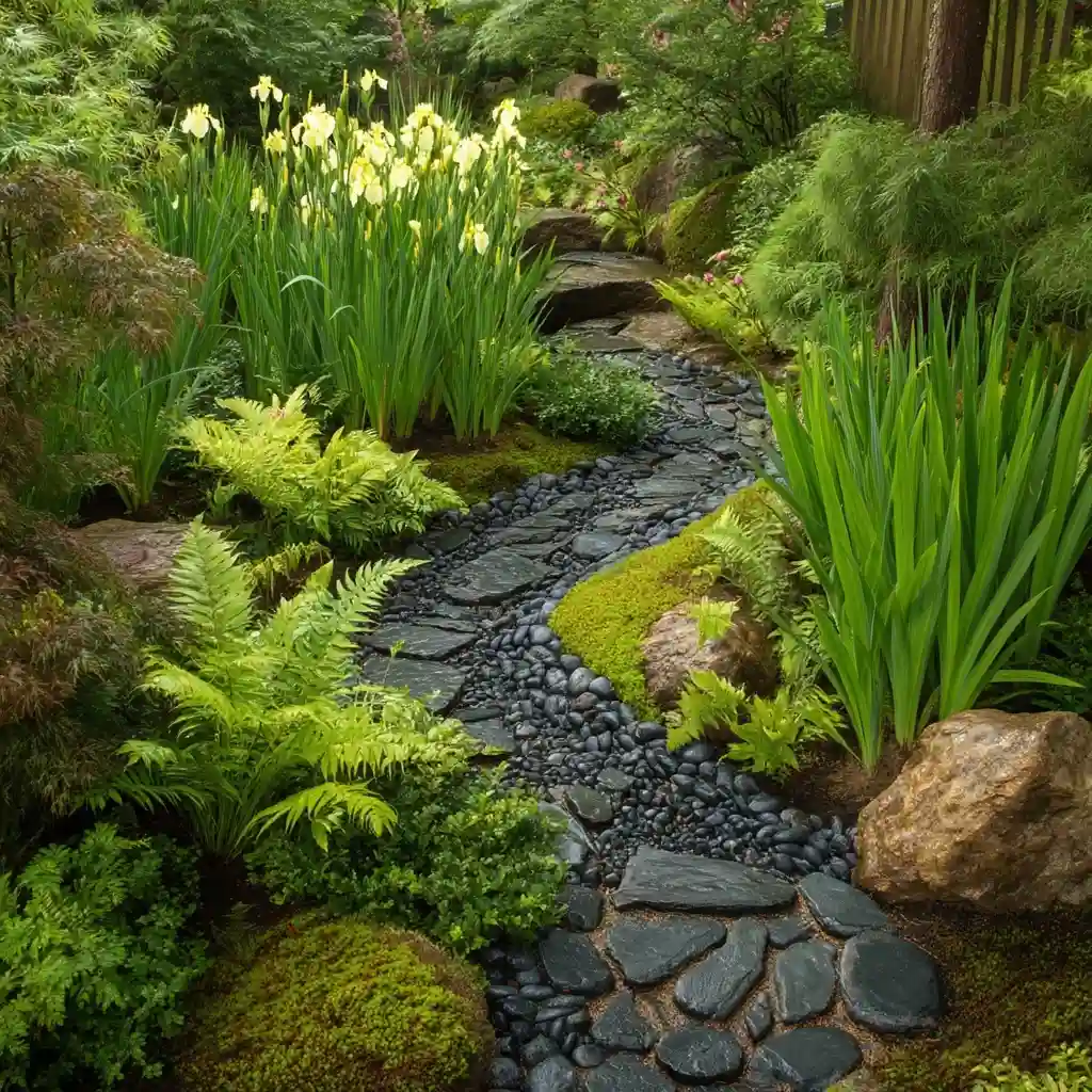 Japanese Garden Dry Creek Bed