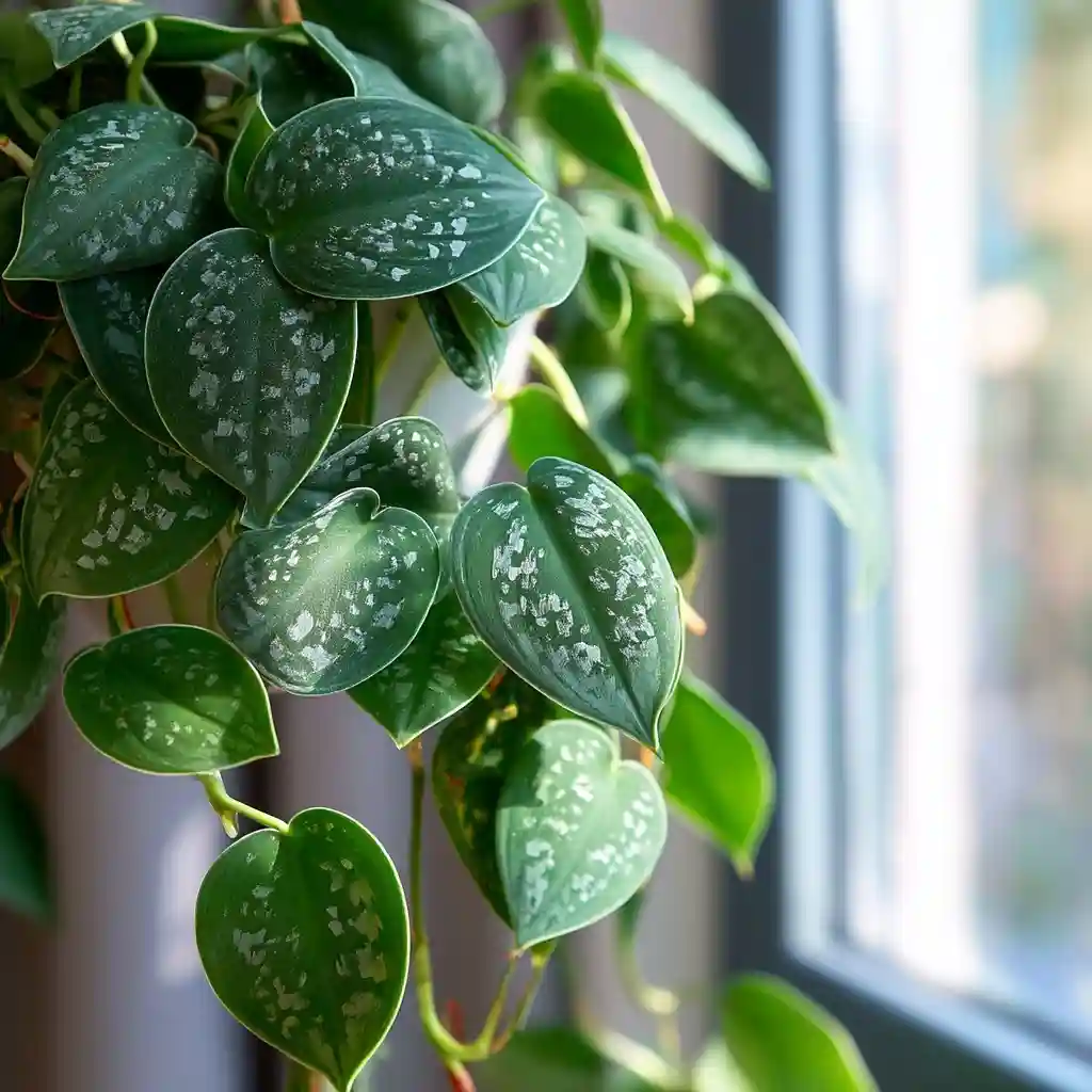 5. Satin Pothos (Scindapsus pictus)