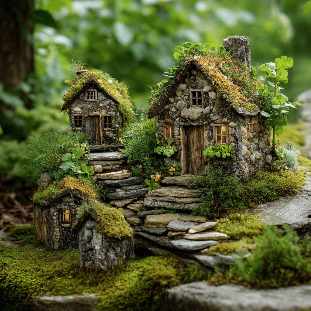 Fairy Village in Garden Corner