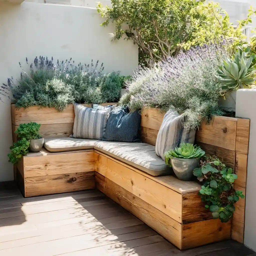 Charming Planter Box Seating Corner