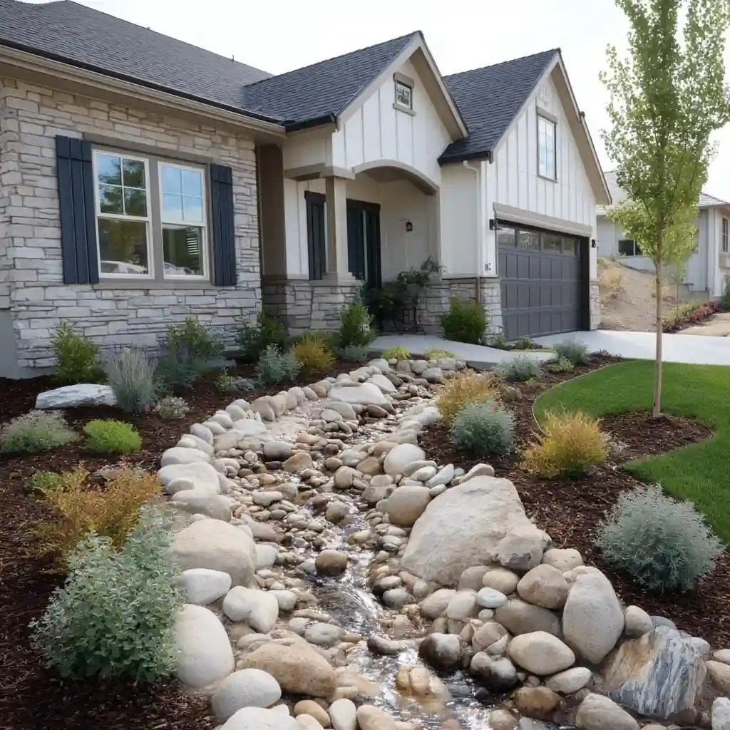 Enhancing a Dry Creek Bed with Lighting