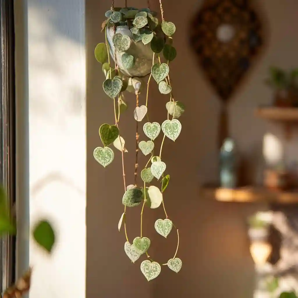 7. String of Hearts (Ceropegia woodii)