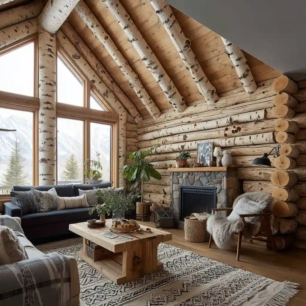 Build a Full Birch Wall in a Chalet or Cabin