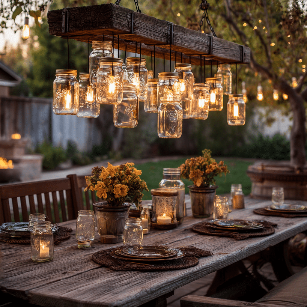 Mason Jar Chandelier