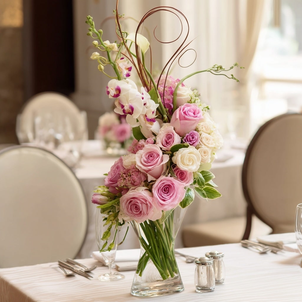 S-Shaped Flower Arrangement