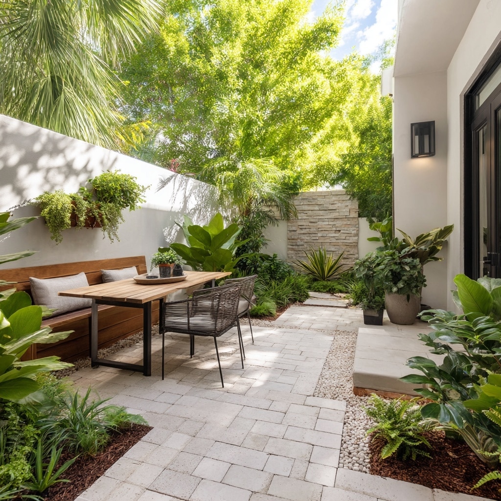 Florida Patio Ideas Stick With Straight Lines