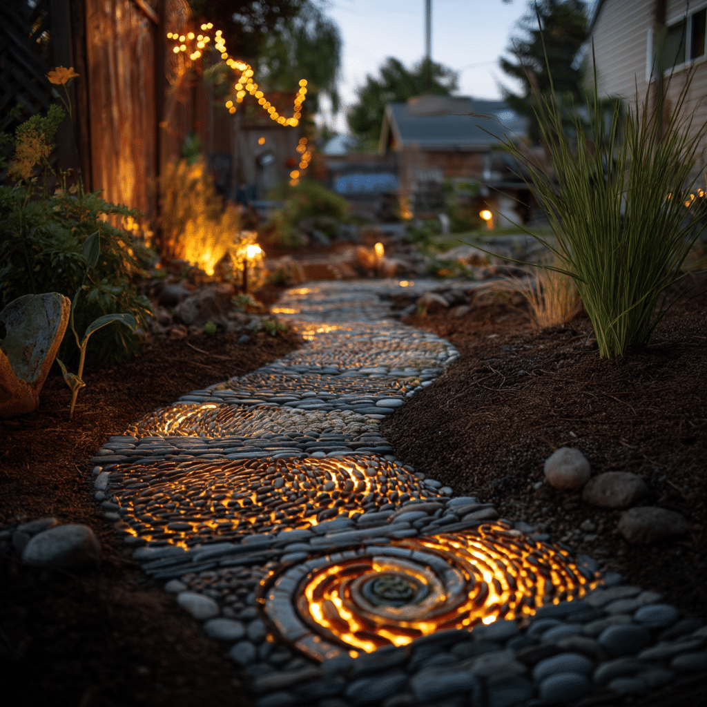 Glow-in-the-dark Pebble Pathways