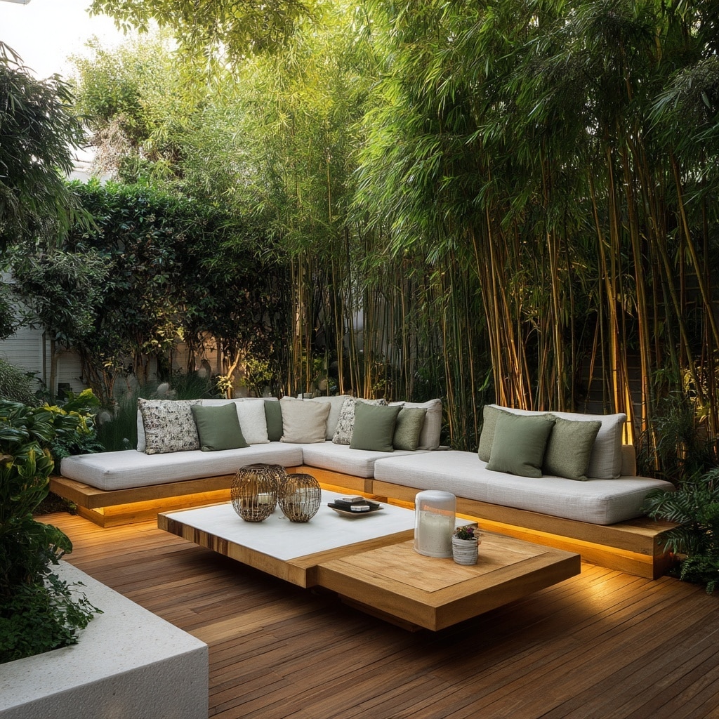 . Modular Comfort in a Bamboo-Lined Backyard
