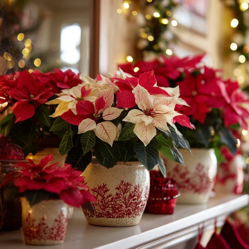 . Potted Poinsettias