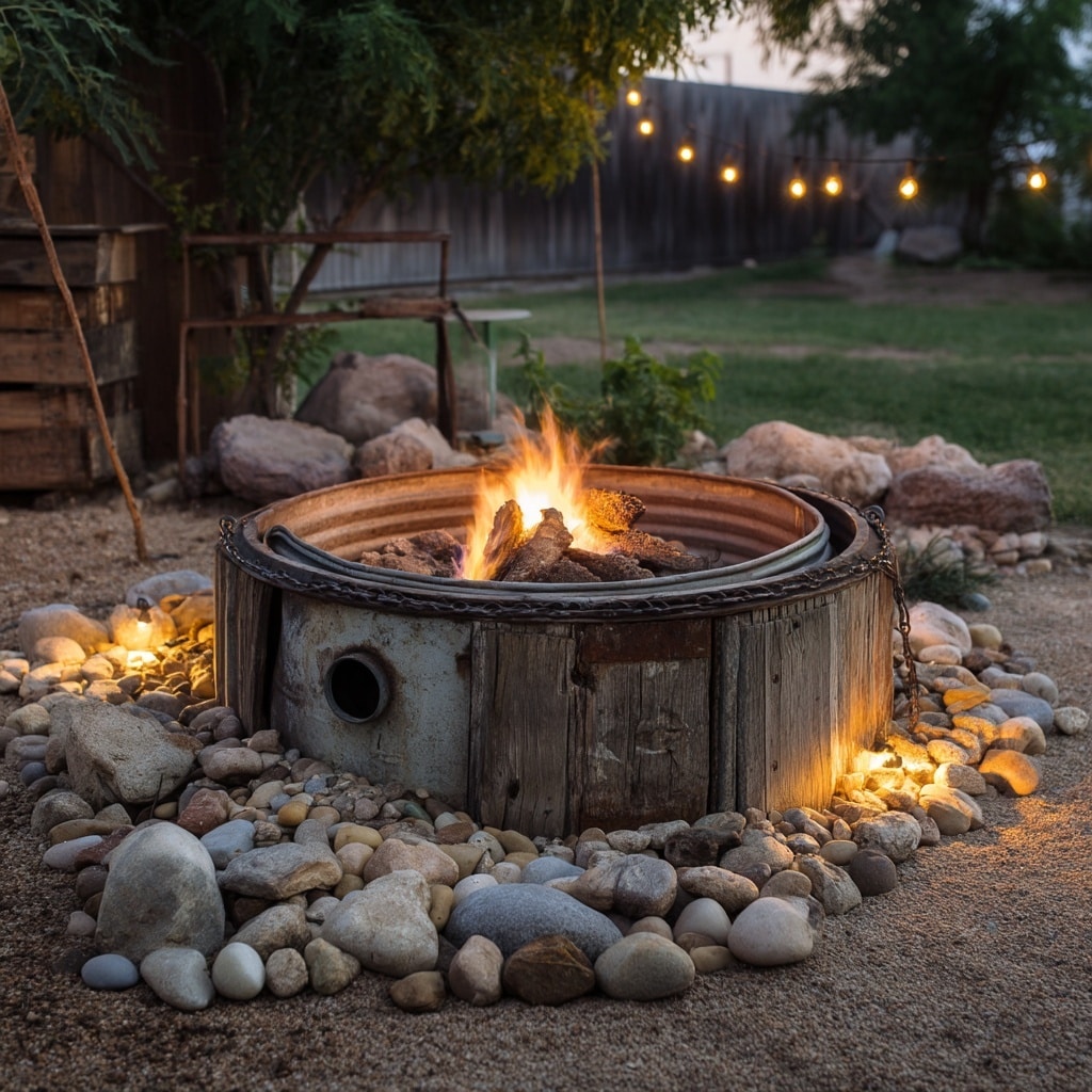 Backyard Fire Pit Ideas on a Budget That Actually Work 2 Repurposed Fire Pit Ideas That Cost Next to Nothing