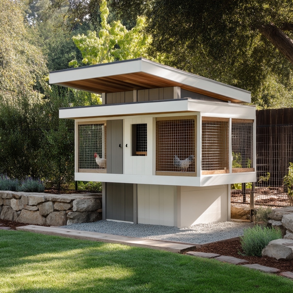 19+ Hilarious Chicken Coop Ideas for Backyard Fun 2 Modern Minimalist Coop