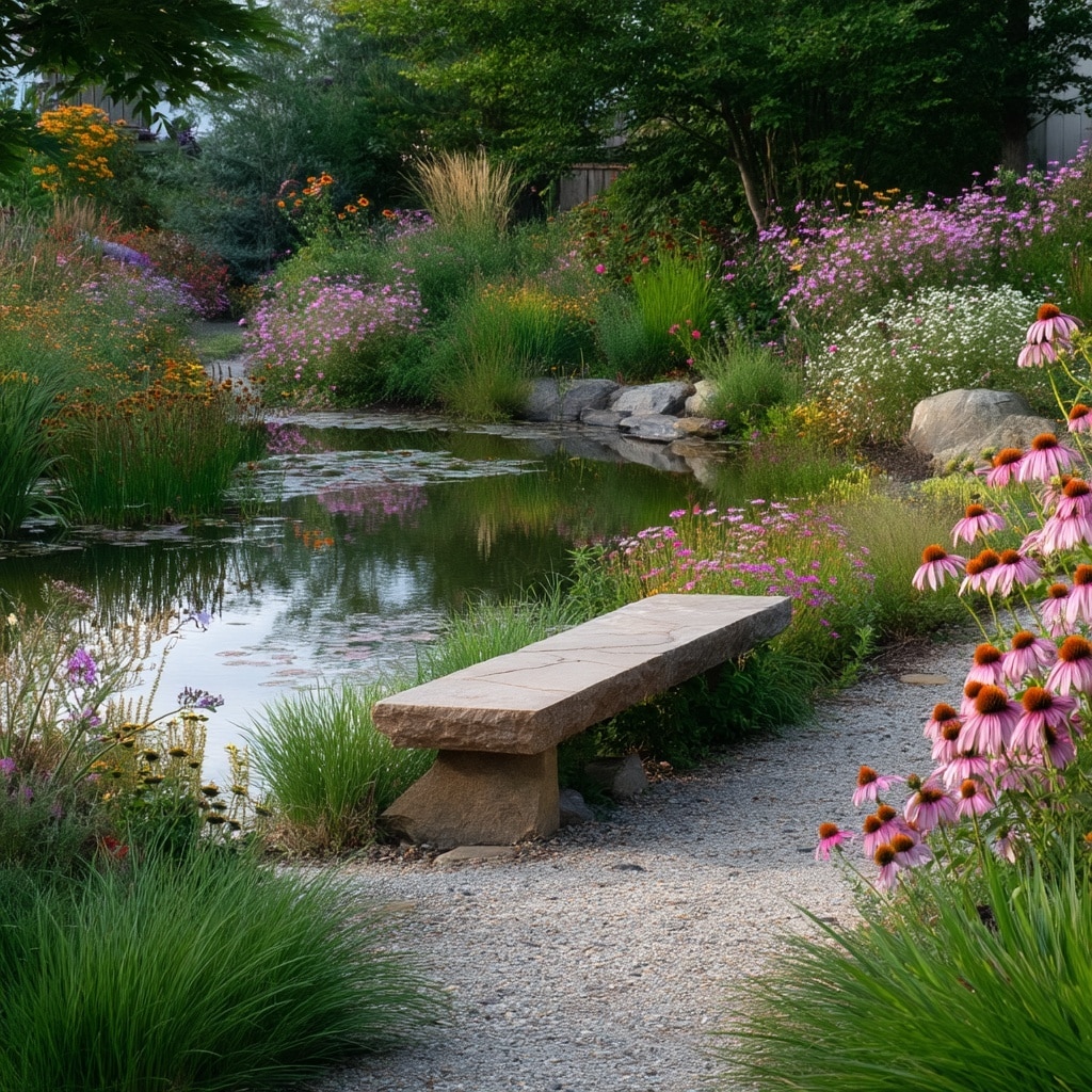 . Design Restful Retreats with Water and Layered Planting