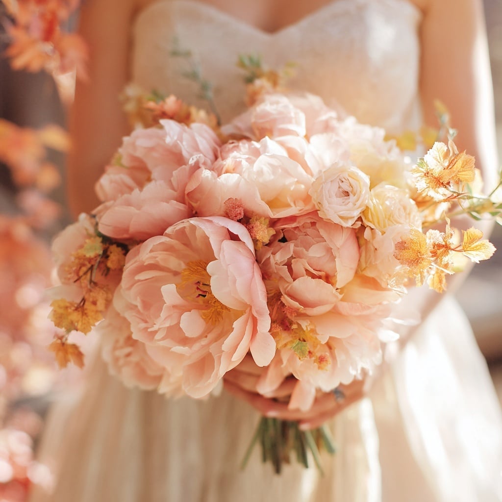Peach Peonies for Soft Elegance