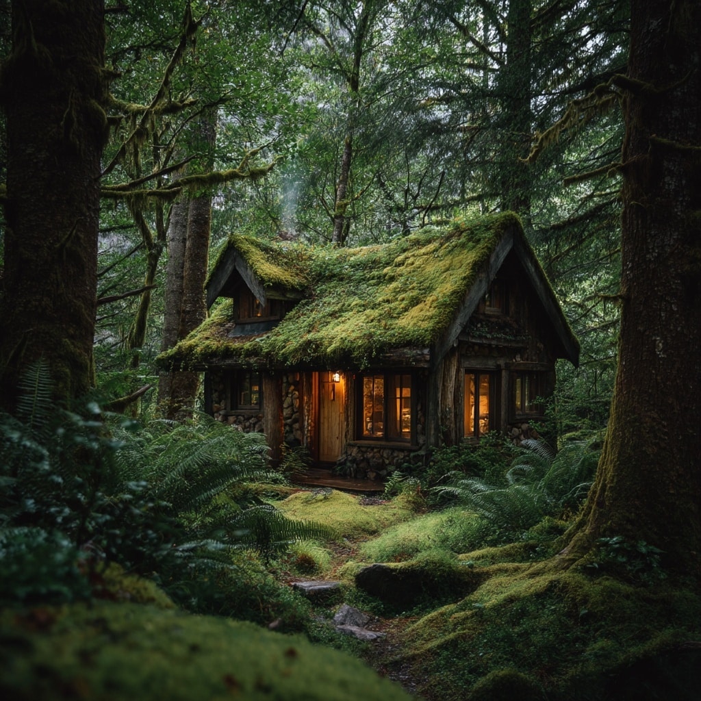 Rustic Reverie – A Forest Cottage of Earth and Soul
