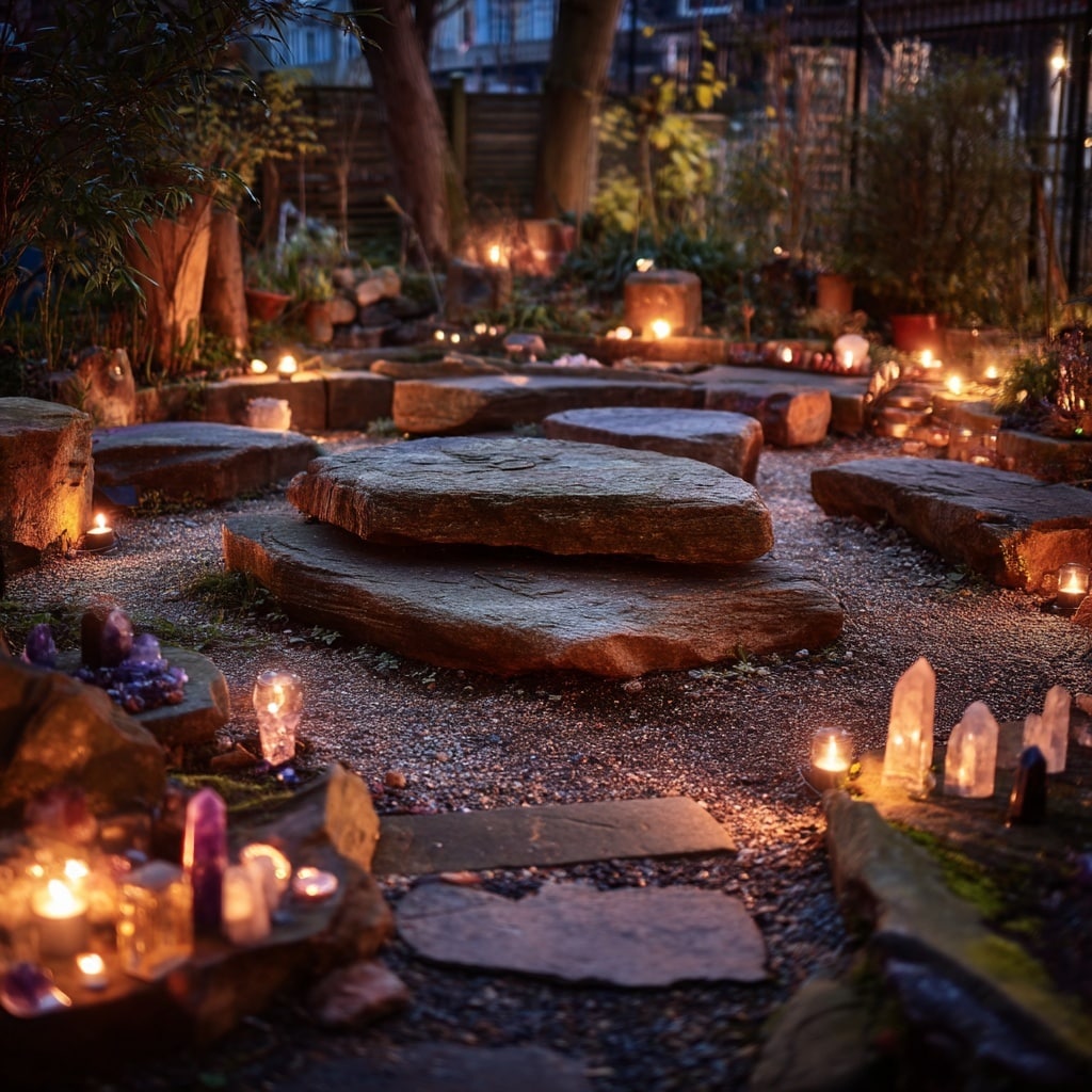 10 Large Fairy Garden Ideas for a Magical Backyard 14 Form a Moonlit Meditation Circle
