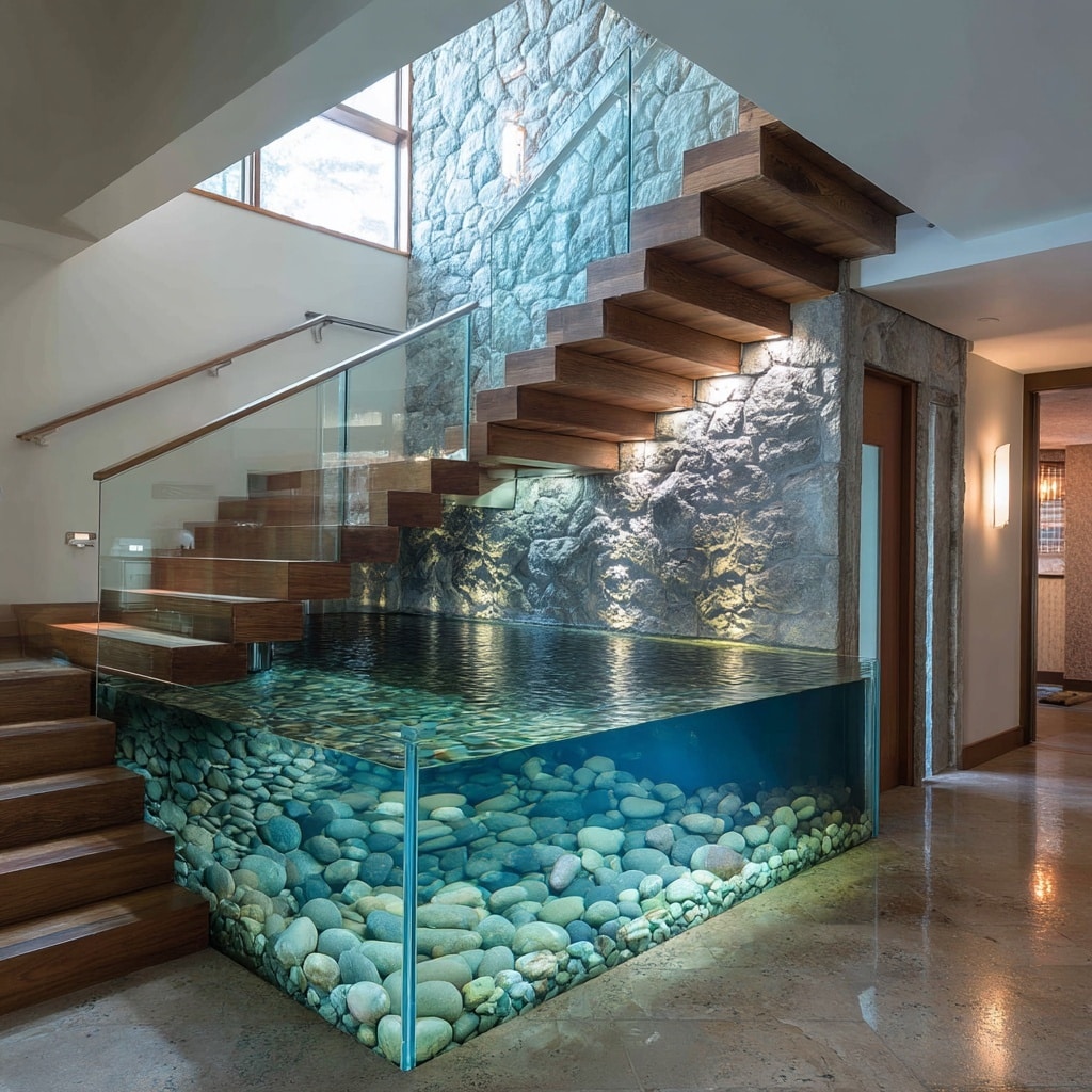 Under-Stair Aquatic Pond