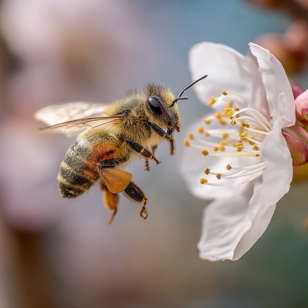 Up-Close Bees and Blossoms