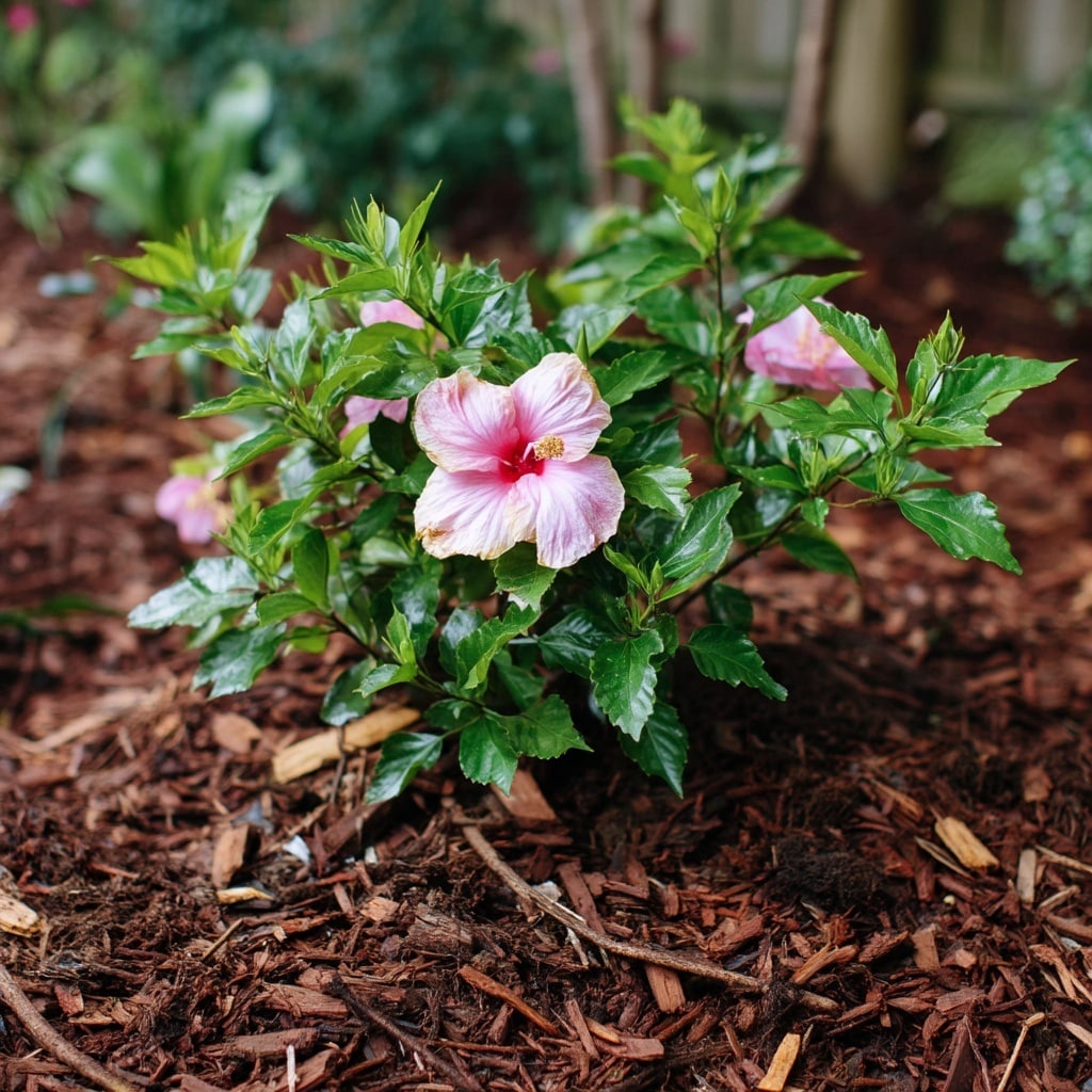 12 Easy Tricks for Thriving Hibiscus Plants 15  Use Mulch to Retain Moisture