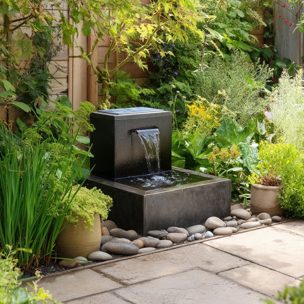 15 Budget Backyard Ideas for a Stylish Makeover 17 Solar Fountain