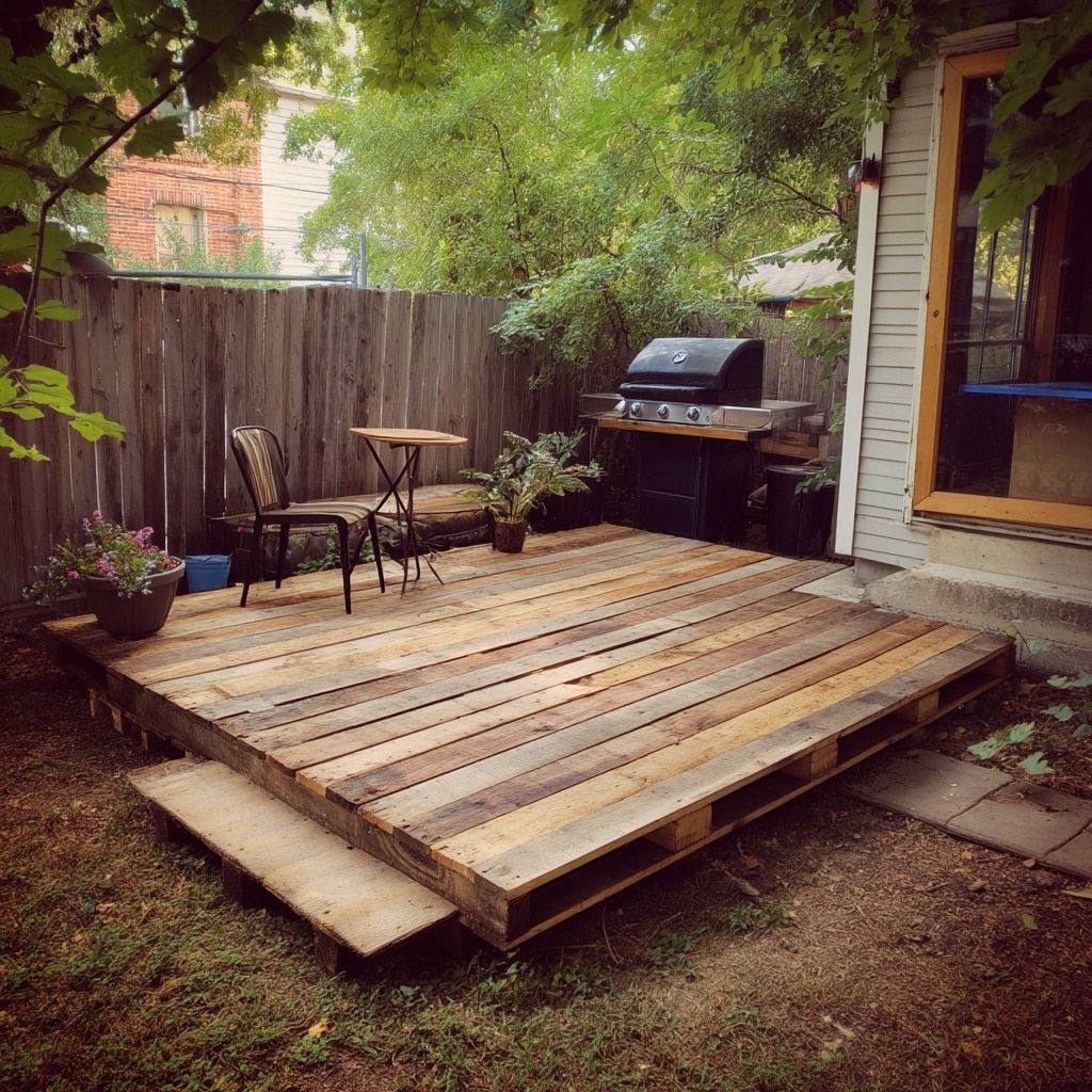 15 Budget Backyard Ideas for a Stylish Makeover 18 Pallet Deck