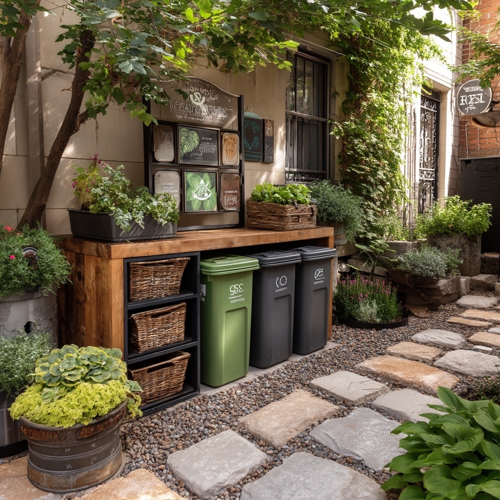 Organize a Backyard Recycling Spot for Greenery