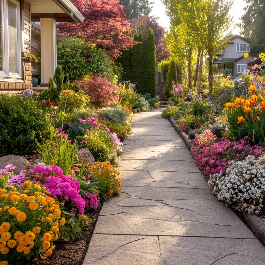 Walkway Flower Bed